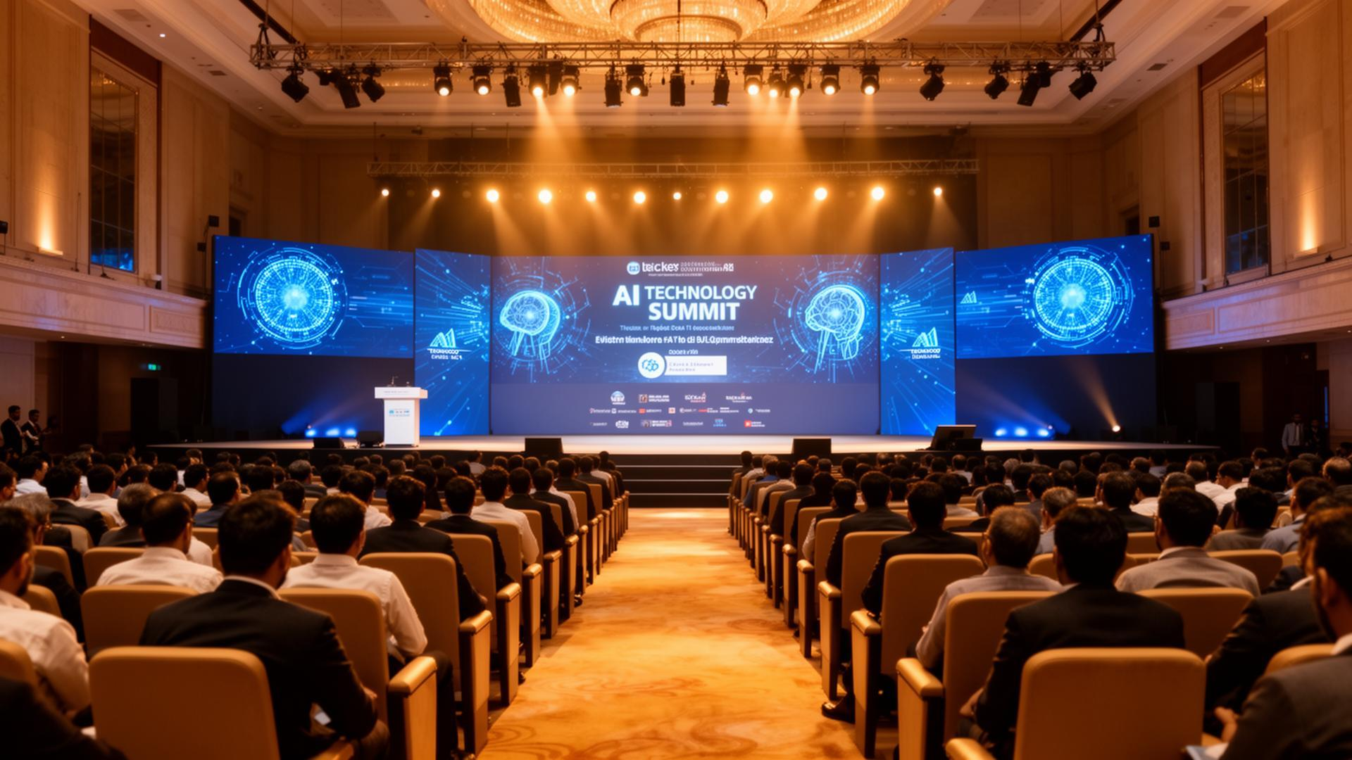 Technology conference atmosphere
